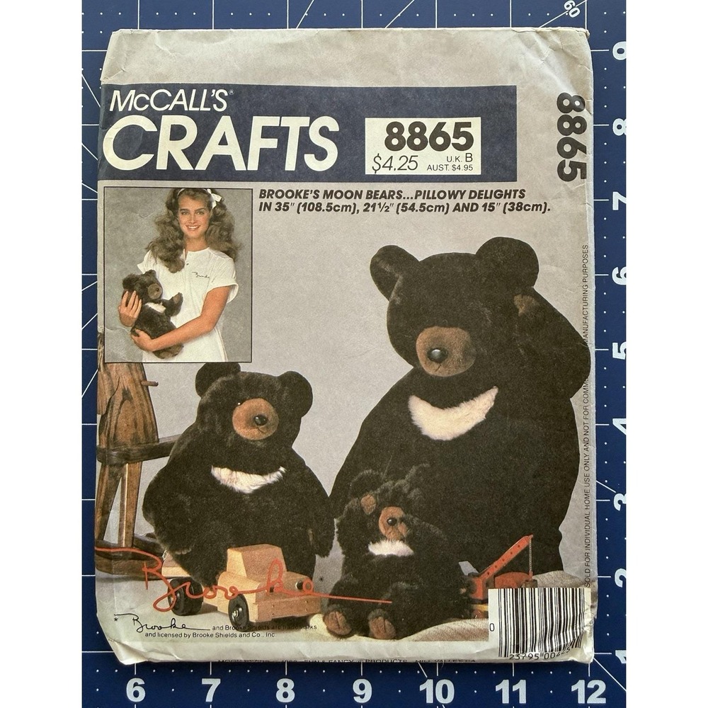 McCall's Crafts 8865 Brooke Shields Brook's Moon Bears…pillowy Delights pattern